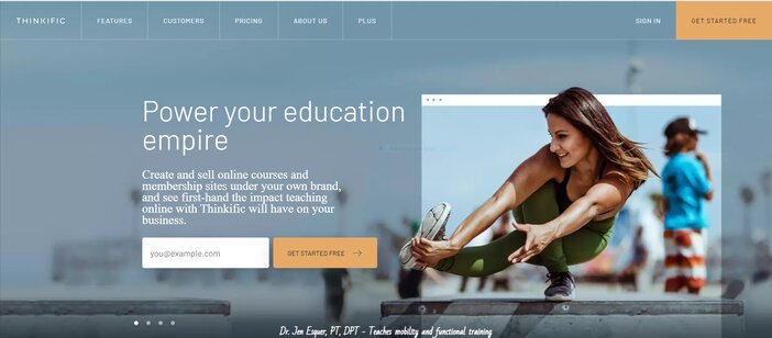 thinkific - best online course platform 