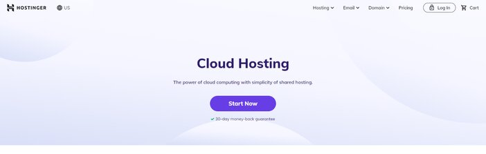 Hostinger Cloud Homepage