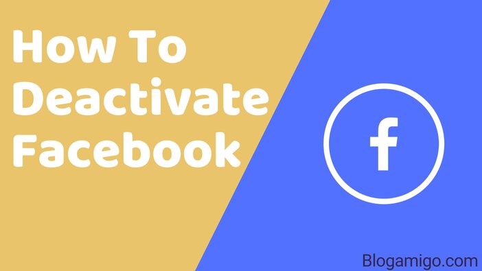 How To Deactivate Facebook