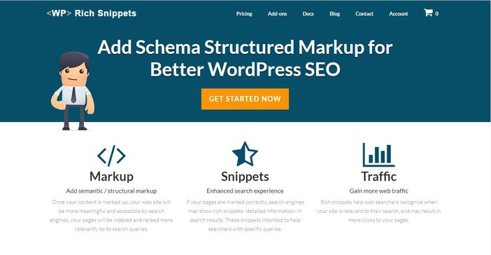 WP Rich Snippets homepage
